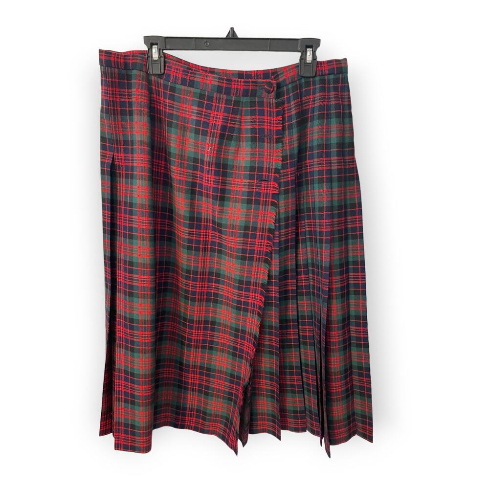 Vintage Bonda Red Tartan Kilt Sizing in Description 100 percent Wool